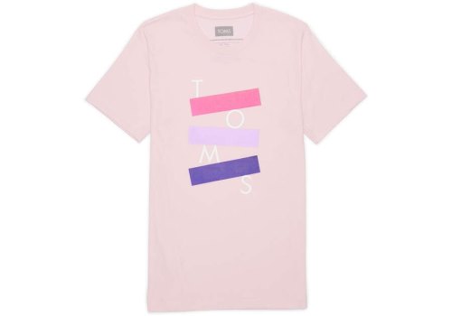 Toms Stacked Logo Rövid Sleeve Tee Férfi Póló Rózsaszín Magyarország | HU551-690