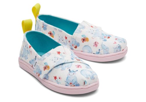 Toms Tiny Alpargata Summer Hippos Gyerek Alpargatas Fehér Magyarország | HU523-197