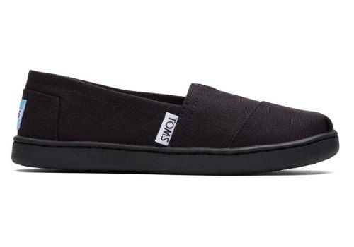 Toms Youth Alpargata Vászon Gyerek Alpargatas Fekete Magyarország | HU486-961